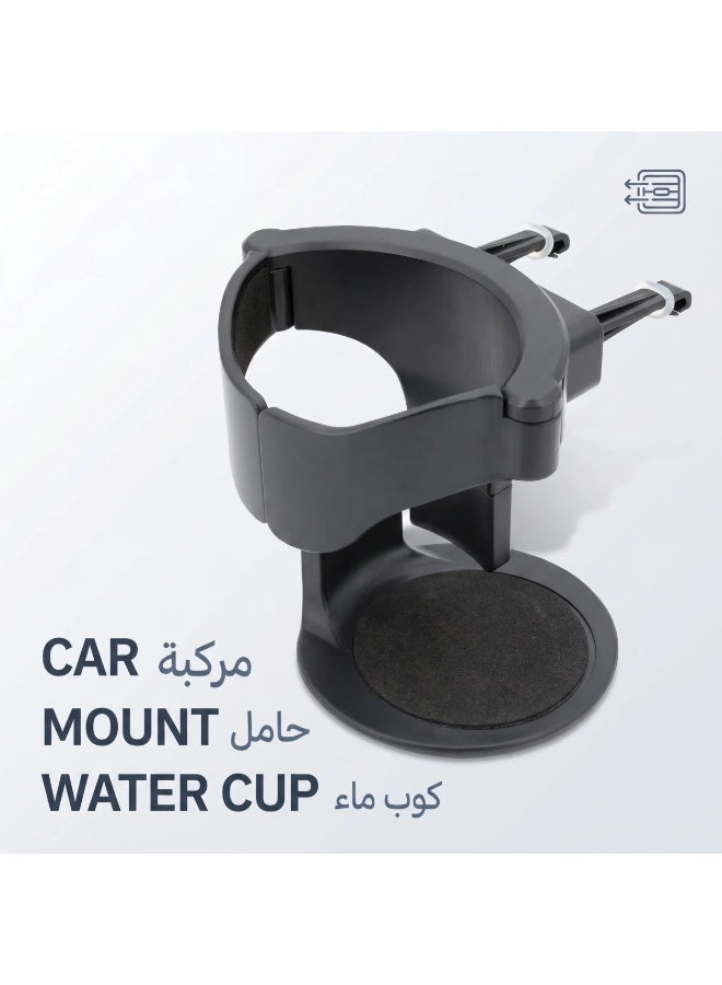 حامل كوب السيارة، حامل زجاجة ماء عالمي مع قماشة فتحتهة السيارة، حامل مشروبات متعدد الوظائف للسيارات والشاحنات والشاحنات الصغيرة للكوافيه والعصائر والشاي - Image 1