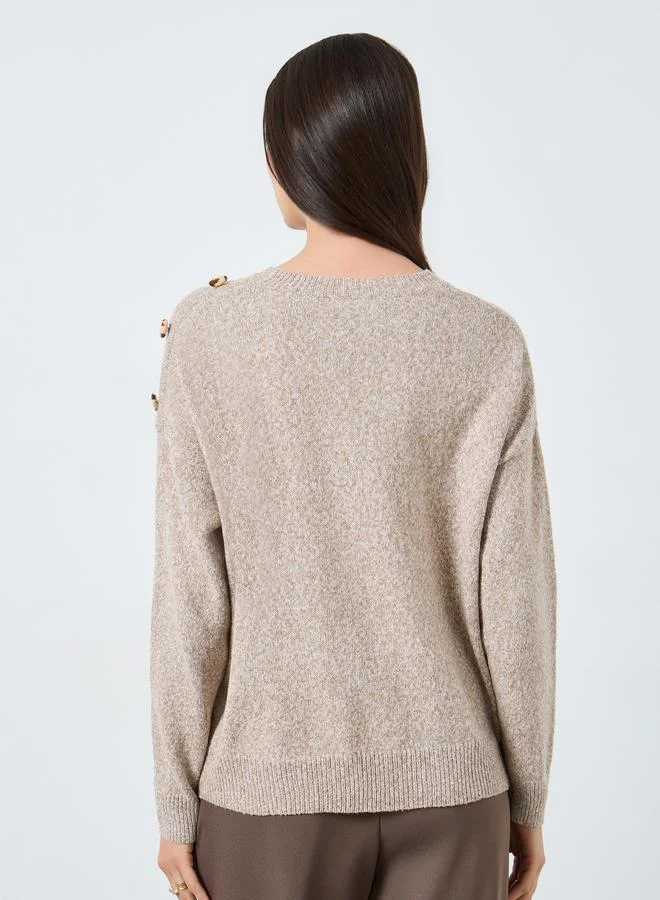 Take Two Take Two Beige Leopard Pocket Print Sweater