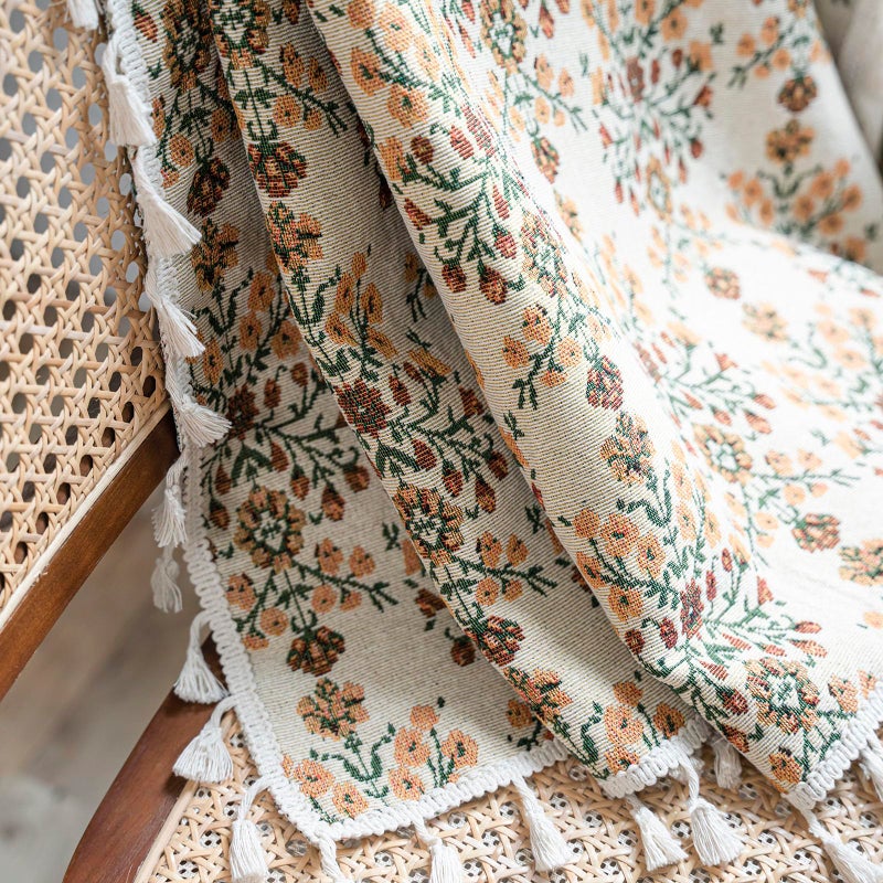 BHUSB Farmhouse Curtains for Living Room 63 Inch Length,Boho Floral Cotton Linen Window Curtains Semi-Blackout Drapes for Bedroom,Bohemian Decoration Drapes,2 Panels - Image 4
