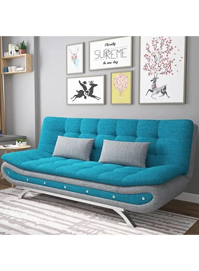 أريكة سرير أنيقة للمعيشة المتعددة الاستخدامات - أريكة مريحة تتحول إلى سرير للجلوس أو النوم (أزرق منتصف الليل)