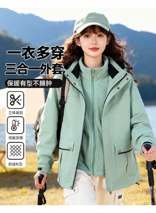 Fapai Outdoor Hiking Camping Sports Jacket Hooded Windbreaker Women's Casual Versatile Warm - Image 1