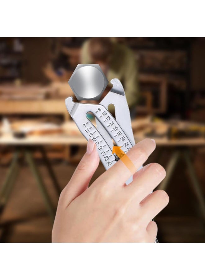 SANMUGEED Portable Thread Checker Keychain, for Quick Thread Identification, Bolt and Nut Sizer Tool - Image 5