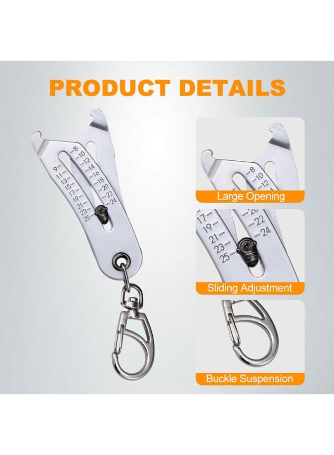 SANMUGEED Portable Thread Checker Keychain, for Quick Thread Identification, Bolt and Nut Sizer Tool - Image 2