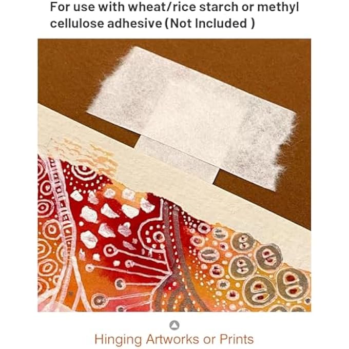 Lineco MULBERRY HINGING PAPER 1" X 100 FT. FOR MAKING CONSERVATION HINGES. HINGE ARTWORK, CRAFT, DIGITAL PRINTS, DOCUMENTS, AND MORE. - Image 3