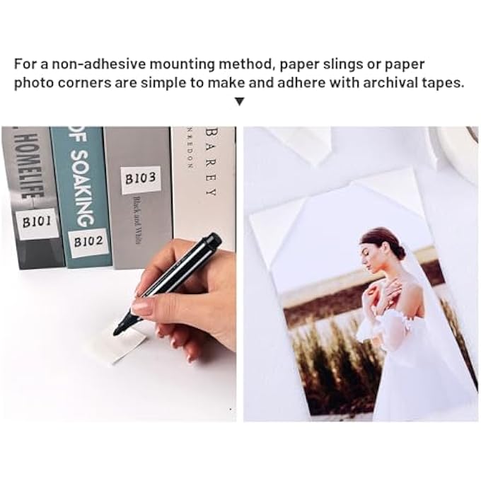 Lineco MULBERRY HINGING PAPER 1" X 100 FT. FOR MAKING CONSERVATION HINGES. HINGE ARTWORK, CRAFT, DIGITAL PRINTS, DOCUMENTS, AND MORE. - Image 5