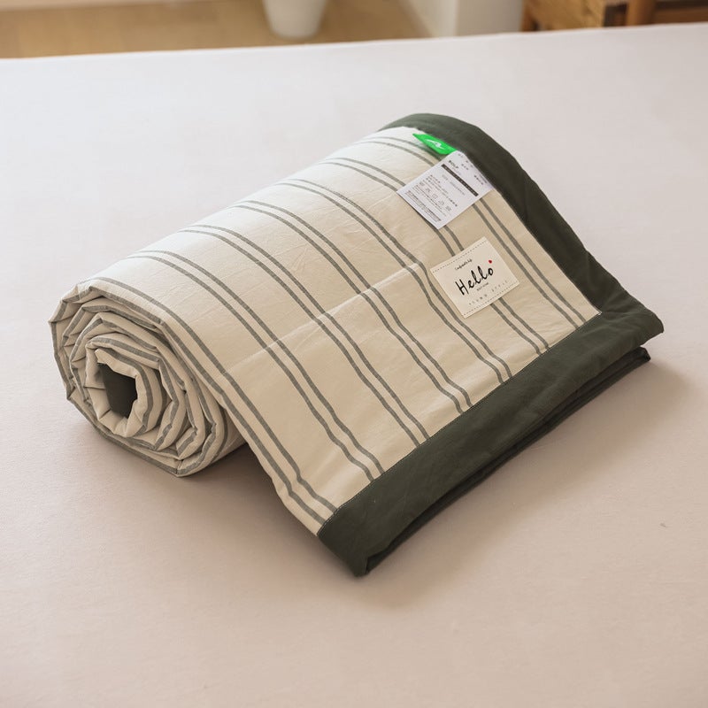 Class A Maternal And Infant Grade Antibacterial Cotton Washed Cotton Summer Quilt Four-Piece Set 4 Pure Cotton Summer Cool Quilt Air Conditioned Quilt Summer Thin Quilt - Image 5