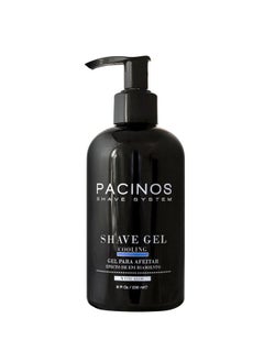 Pacinos Shave Gel - Cooling Gel with Aloe Vera - Moisturizing Mens Shaving Gel - 8 Fl. Oz  - Image 1