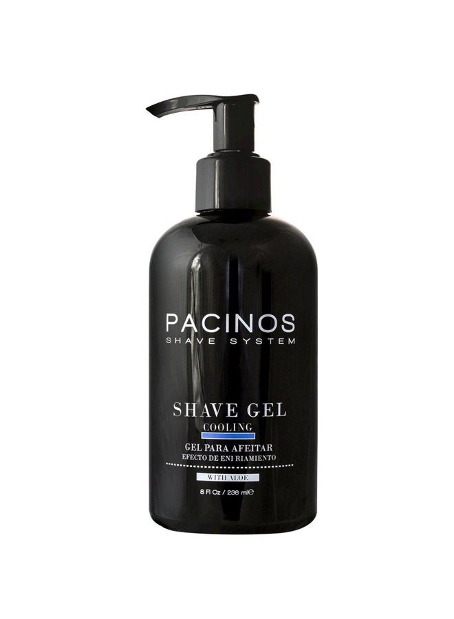 Pacinos Shave Gel - Cooling Gel with Aloe Vera - Moisturizing Mens Shaving Gel - 8 Fl. Oz - Image 1