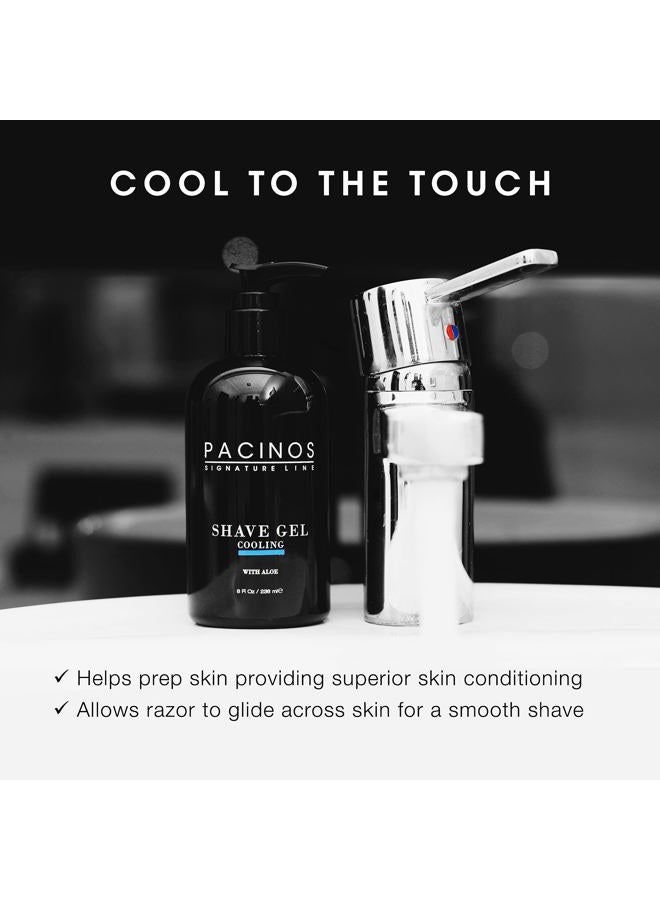 Pacinos Shave Gel - Cooling Gel with Aloe Vera - Moisturizing Mens Shaving Gel - 8 Fl. Oz - Image 3