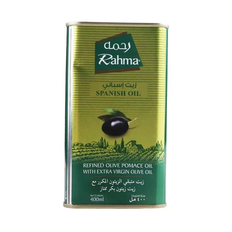 Rahma زيت رحمة الإسباني المكرر من بقايا الزيتون مع زيت الزيتون البكر الممتاز - 400 مل - Image 1