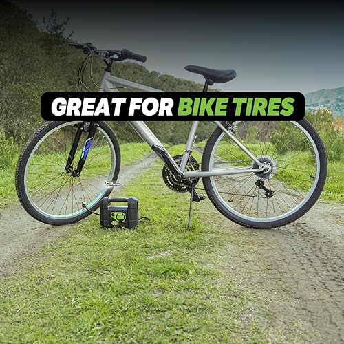 Slime 40080 Cordless Tire Inflator, Rugged Portable Air Compressor Pump with Auto Shut Off, Lithium Ion Battery and LED Light, Rechargeable - Image 4