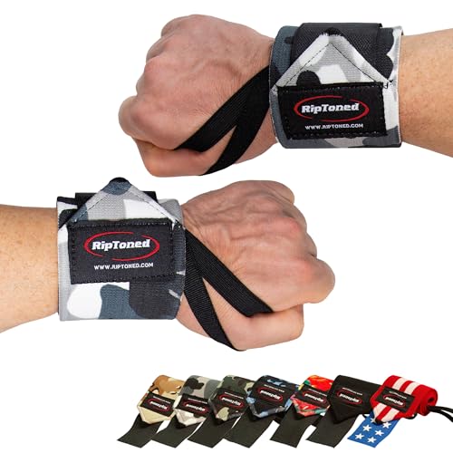 Rip Toned 18” Wrist Wraps - USPA Endorsed Wrist Straps for Weightlifting - Quality Wrist Support - Adjustable, Durable, Machine Washable - Gym Wraps for Powerlifting - for Men & Women - Image 1
