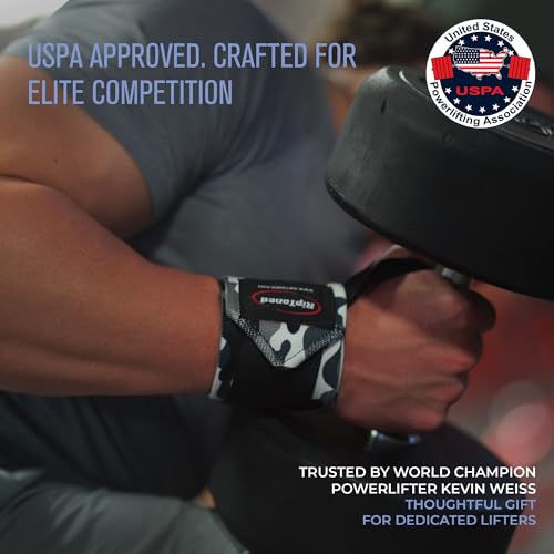 Rip Toned 18” Wrist Wraps - USPA Endorsed Wrist Straps for Weightlifting - Quality Wrist Support - Adjustable, Durable, Machine Washable - Gym Wraps for Powerlifting - for Men & Women - Image 5