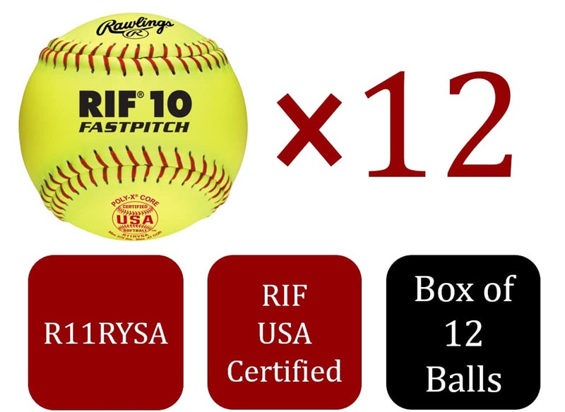 Rawlings | RIF ASA League PRO TAC Fastpitch Softballs | 12 Pack - Image 2