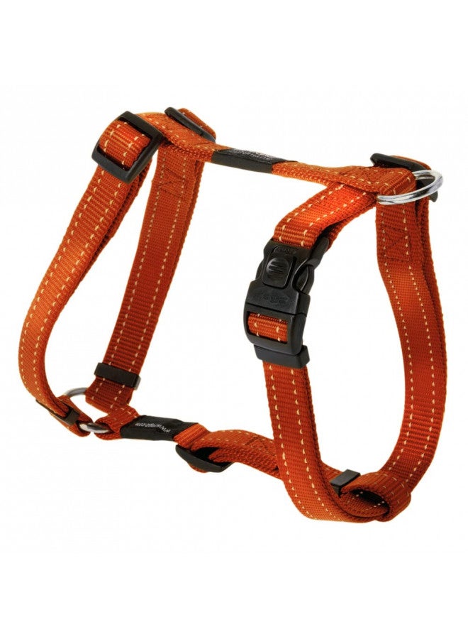 Rogz Reflective Adjustable Dog H Harness for Large Dogs; matching collar and leash available, Orange - Image 2
