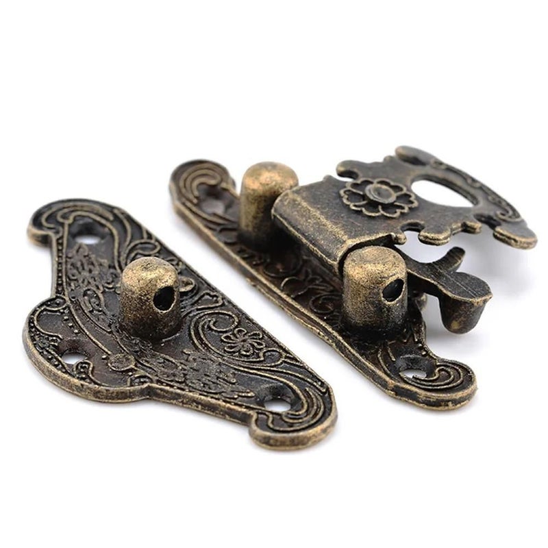 Wooden Box Latches 49mm Vintage Suitcase Hasp Hinge Luggage Buckle 4pc - Image 3