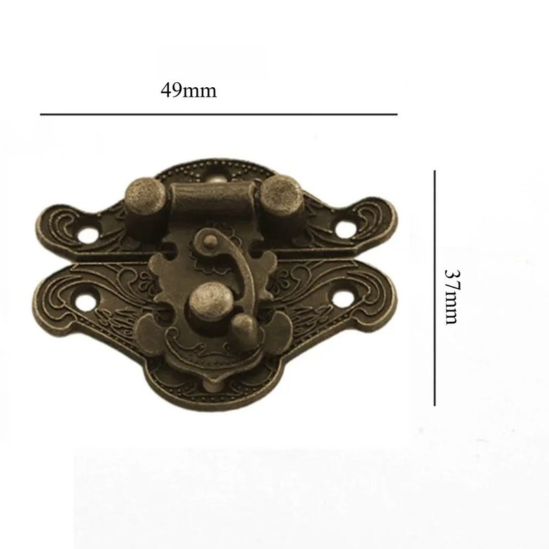 Wooden Box Latches 49mm Vintage Suitcase Hasp Hinge Luggage Buckle 4pc - Image 5