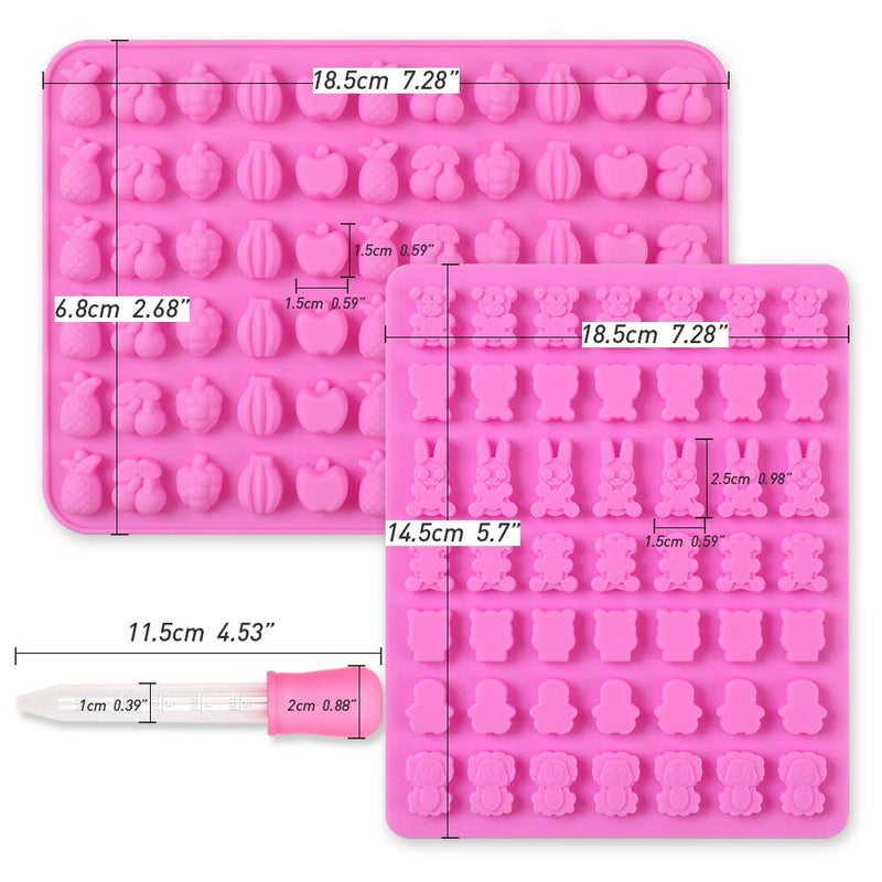Cozihom Diverse Animal & Fruit Silicone Chocolate Candy Making Molds, Gummy Mold, Food Grade Silicone, 4 Pcs - Image 5