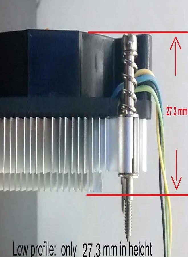 هاى باور مروحة تبريد معالج Intel LGA 1150 1151 1155 1156 1156 منخفضة الارتفاع وهادئة بقطر 80 مم، مناسبة لأجهزة الكمبيوتر الصغيرة والمتوسطة الحجم (Mini ITX، Micro ATX، mITX) ووحدات الكمبيوتر الشخصية (Micro ATX، mITX) ووحدات الكمبيوتر الشخصية (i5، i7). - Image 2