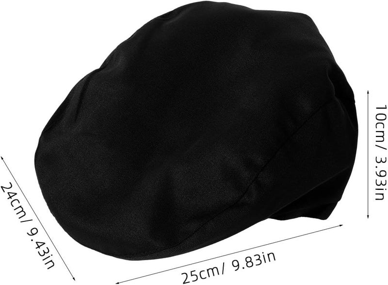 Chef Hat for Kitchen Cooking Chef Cap Black Food Service Work Hat for Restaurant Hotel Staff Uniform - Image 2
