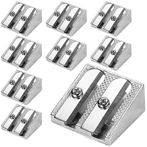 Tamaki 8 Pack Handheld Metal Pencil Sharpener with 2 Holes for Schools, Offices, Homes, Art Projects - Image 1