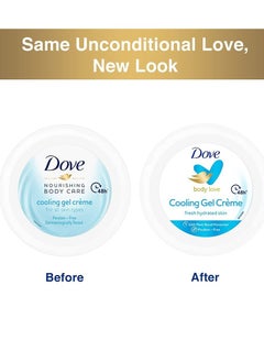Dove Cooling Gel Crème Cream 48 Hrs Long Lasting Hydration Lightweight Oil Free Moisturizer For Smooth Skin Paraben Free 245g  - Image 3