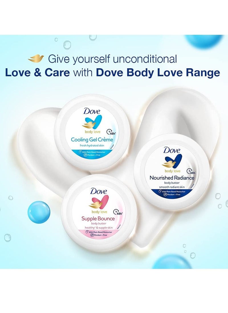 Dove Cooling Gel Crème Cream 48 Hrs Long Lasting Hydration Lightweight Oil Free Moisturizer For Smooth Skin Paraben Free 245g  - Image 4