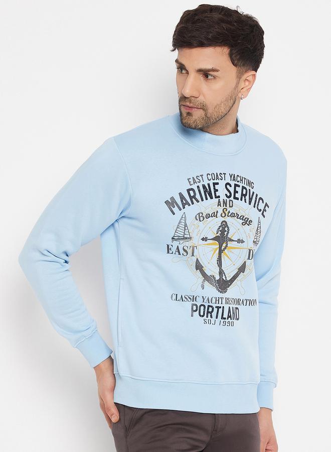 Duke High Neck Graphic Print Sweatshirt - Image 1