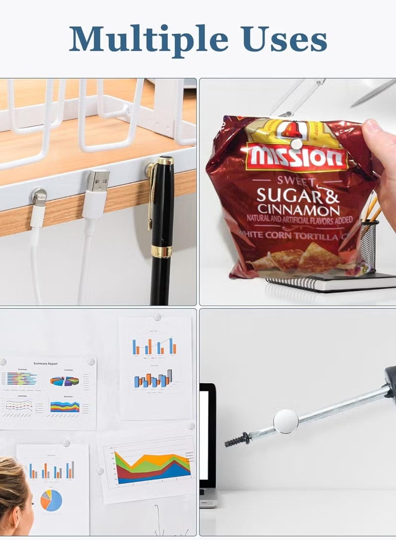 45 Pieces Silver Fridge Magnets, 10x2mm Small Round Fridge Magnets, Multipurpose Premium Neodymium Magnets Office Magnets for Fridge, Whiteboards, Billboards at Home, Kitchen, Office and School - Image 5