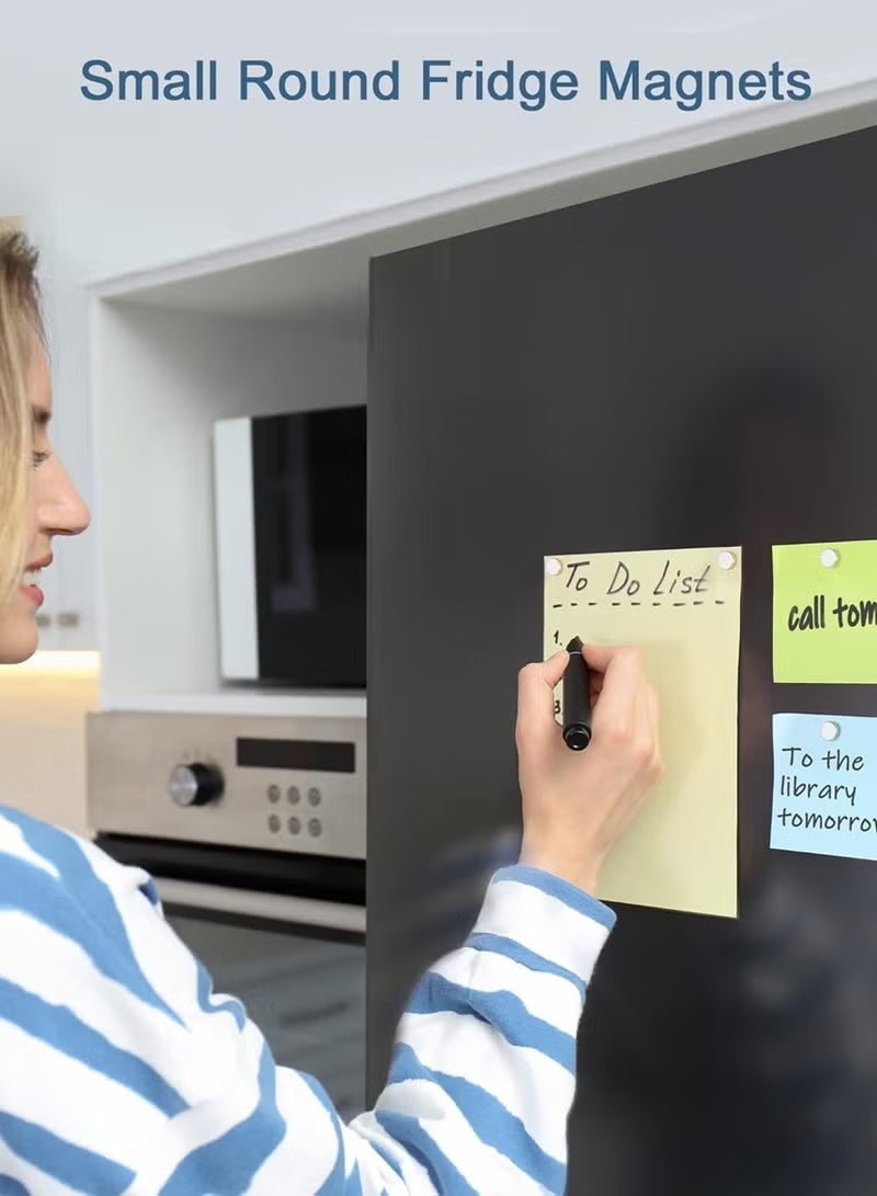 45 Pieces Silver Fridge Magnets, 10x2mm Small Round Fridge Magnets, Multipurpose Premium Neodymium Magnets Office Magnets for Fridge, Whiteboards, Billboards at Home, Kitchen, Office and School - Image 3