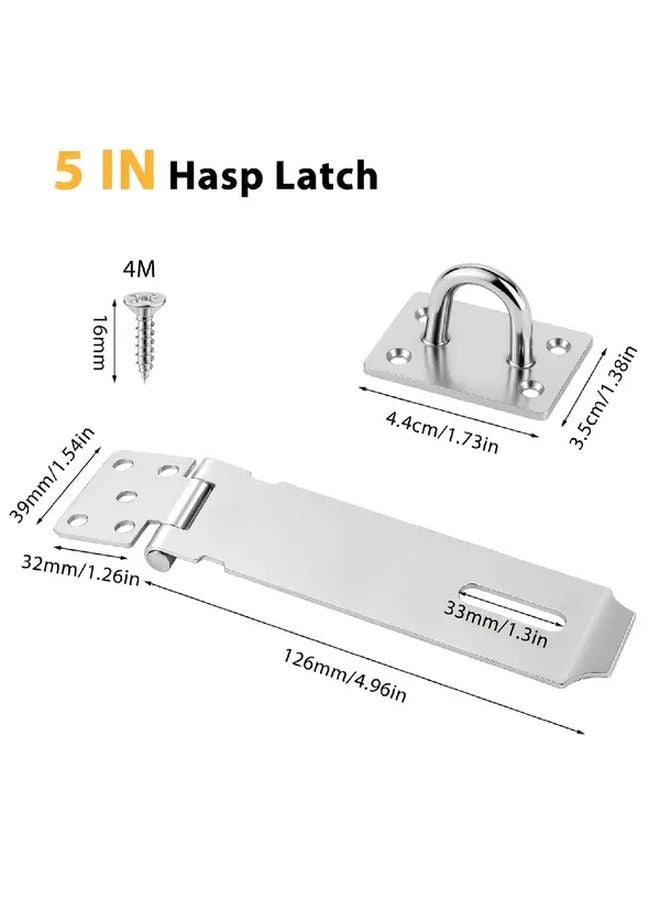 3 Inch Heavy Duty Stainless Steel Door Lock Hasp Brushed Finish Gate Cabinet Shed Outdoor - Image 4