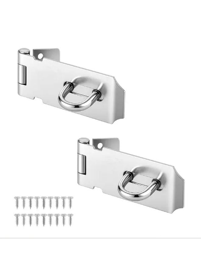 3 Inch Heavy Duty Stainless Steel Door Lock Hasp Brushed Finish Gate Cabinet Shed Outdoor - Image 1