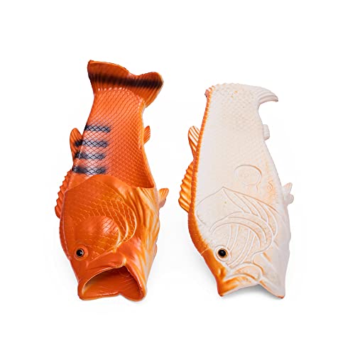 Coddies Fish Flip Flops - The Original Fish Slippers - Christmas Gift, Unisex Sandals, Bass Slides, Pool, Beach & Fishing Shoes (Orange | 7-8 Men | 9-10 Women | EU 40-41) - Image 4