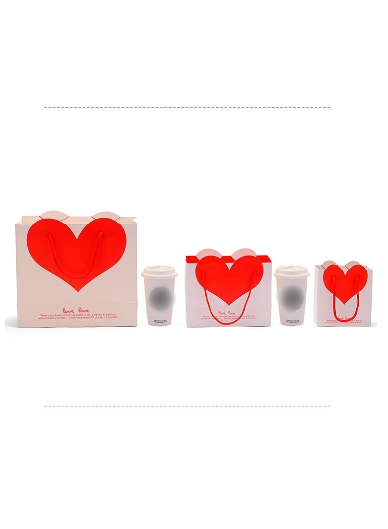 PEI  AN Premium Love-Themed Gift Bags – Elegant Small Paper Bags for Jewelry, Presents  Special Occasions (3 Pieces) - Image 3