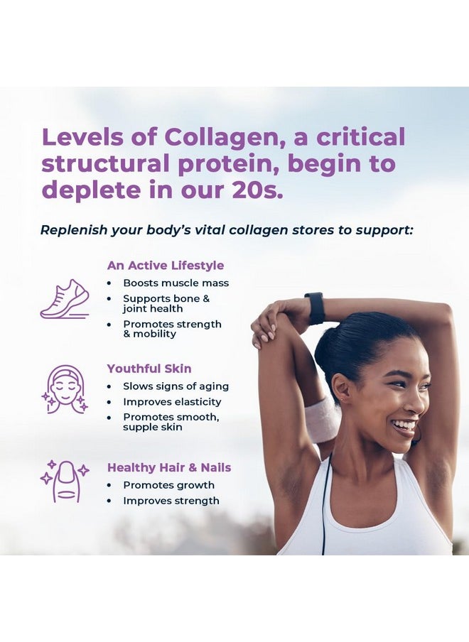 VitaMedica VitaMedica Collagen Peptides Powder for Women & Men - Healthy Hair, Skin, Nails, Bones and Joints - Hydrolyzed Types I & III, Grass-Fed, Pasture-Raised Protein, Zero Sugar - 48 Servings  - Image 3