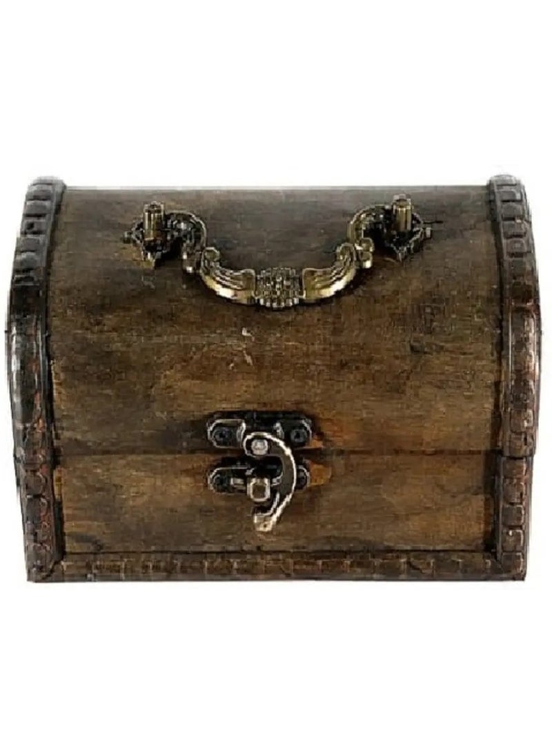 صندوق خشبي لحفظ المجوهرات التذكارية، وجمع العملات المعدنية، وديكورات المنزل، وصندوق صغير، وصندوق كنز - Image 2