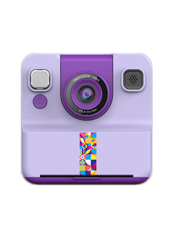 Generic A30 2.4 Inch IPS Screen Instant Camera for Kids HD Flip Lens Video Recorder Built In Games - Purple - Image 1