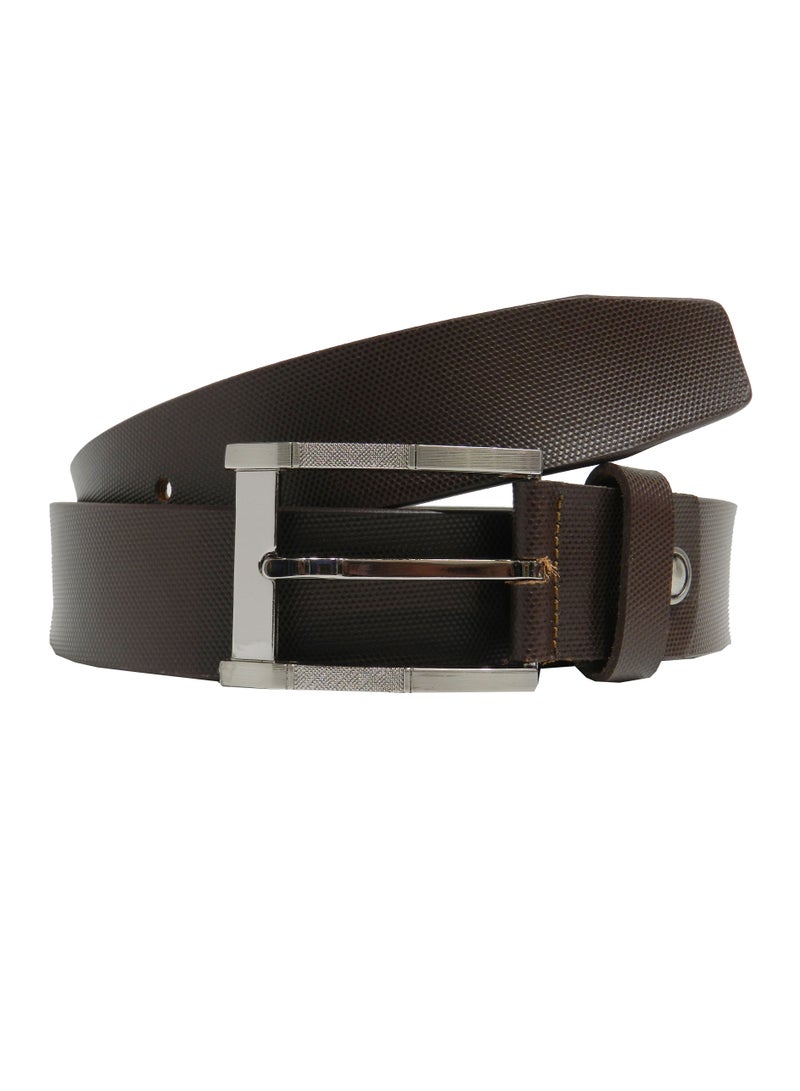 LAVERI LEATHER GENUINE LEATHER 35MM FORMAL AND CASUAL BROWN BELT FOR MENS - Image 1