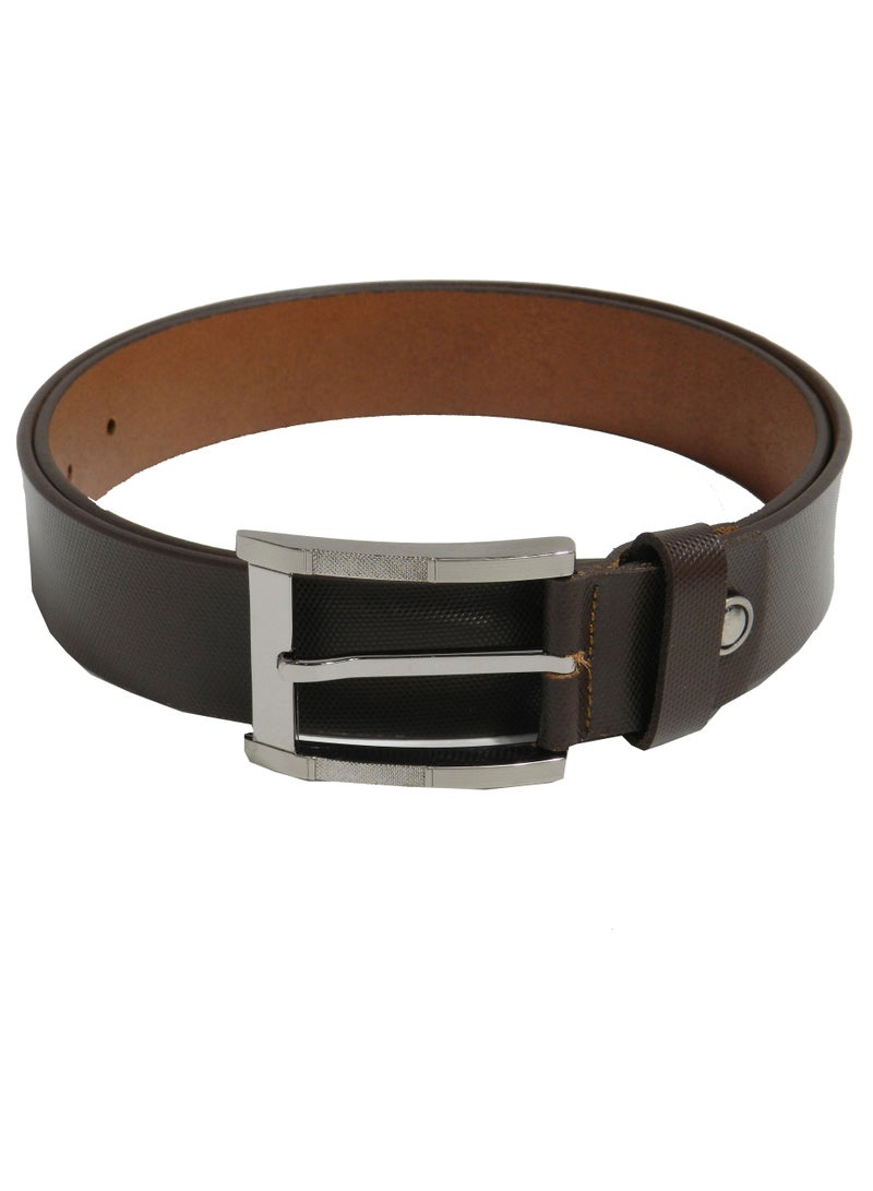 LAVERI LEATHER GENUINE LEATHER 35MM FORMAL AND CASUAL BROWN BELT FOR MENS - Image 3
