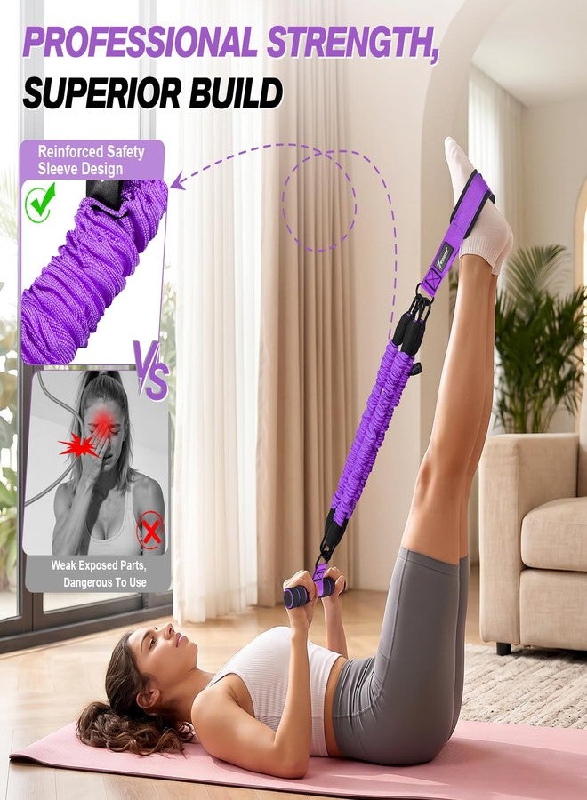 WOQQW Multifunction Pedal Resistance Band with Handle, Upgraded 3 Tube Adjustable Foot Resistance Bands for Core, Arm, Legs, Body Puller Trainer - Sit Up Exercise Equipment for Women Men - Image 4