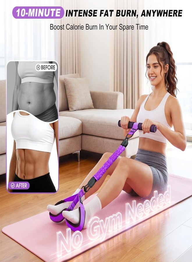 WOQQW Multifunction Pedal Resistance Band with Handle, Upgraded 3 Tube Adjustable Foot Resistance Bands for Core, Arm, Legs, Body Puller Trainer - Sit Up Exercise Equipment for Women Men - Image 2