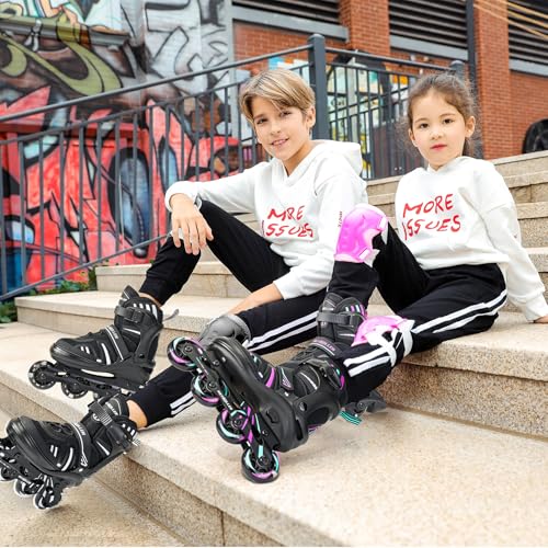 METROLLER Adjustable Inline Skates for Girls Boys with Light up Wheels Roller Skates Kids Youth Fun Beginner Blades Youth Ages 58 812 Adults Outdoor - Image 3