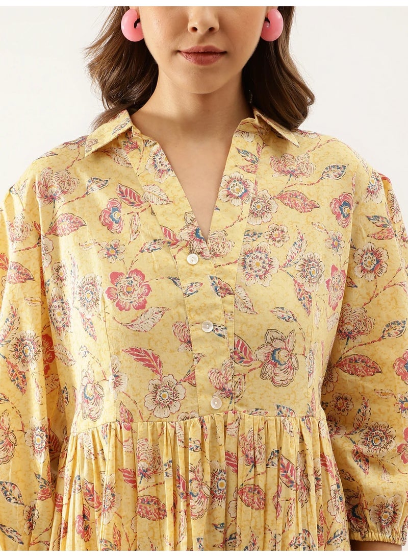 Sunshine Floral  Tired Dress- Pure Cotton - Image 2