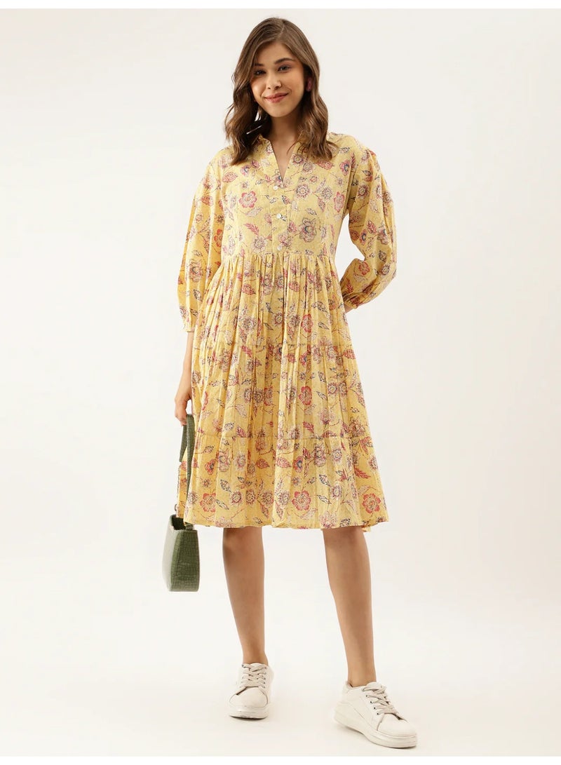 Sunshine Floral  Tired Dress- Pure Cotton - Image 5