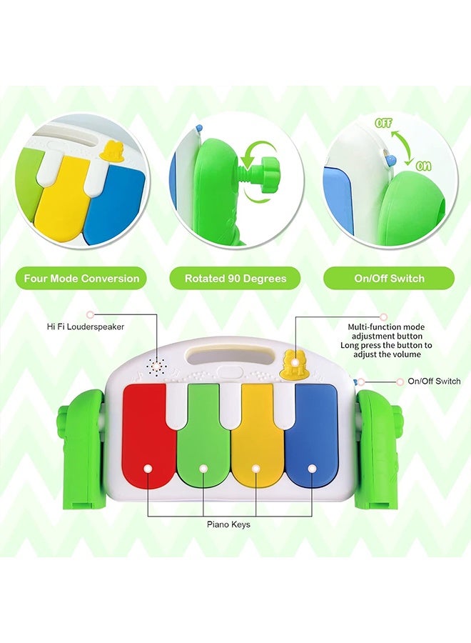 Beauenty Play Mats for Baby Gyms, Kick and Play Piano Gym Mats, Detachable Tummy Time Mat with Music and Lights, Musical Electronic Learning Toys, Activity Center for Babies and Toddlers - Image 5