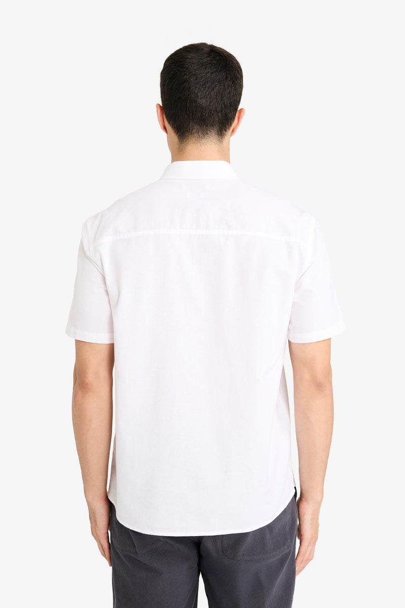 DeFacto White Man Basic Long Sleeves Cotton Shirt Casual - Image 4