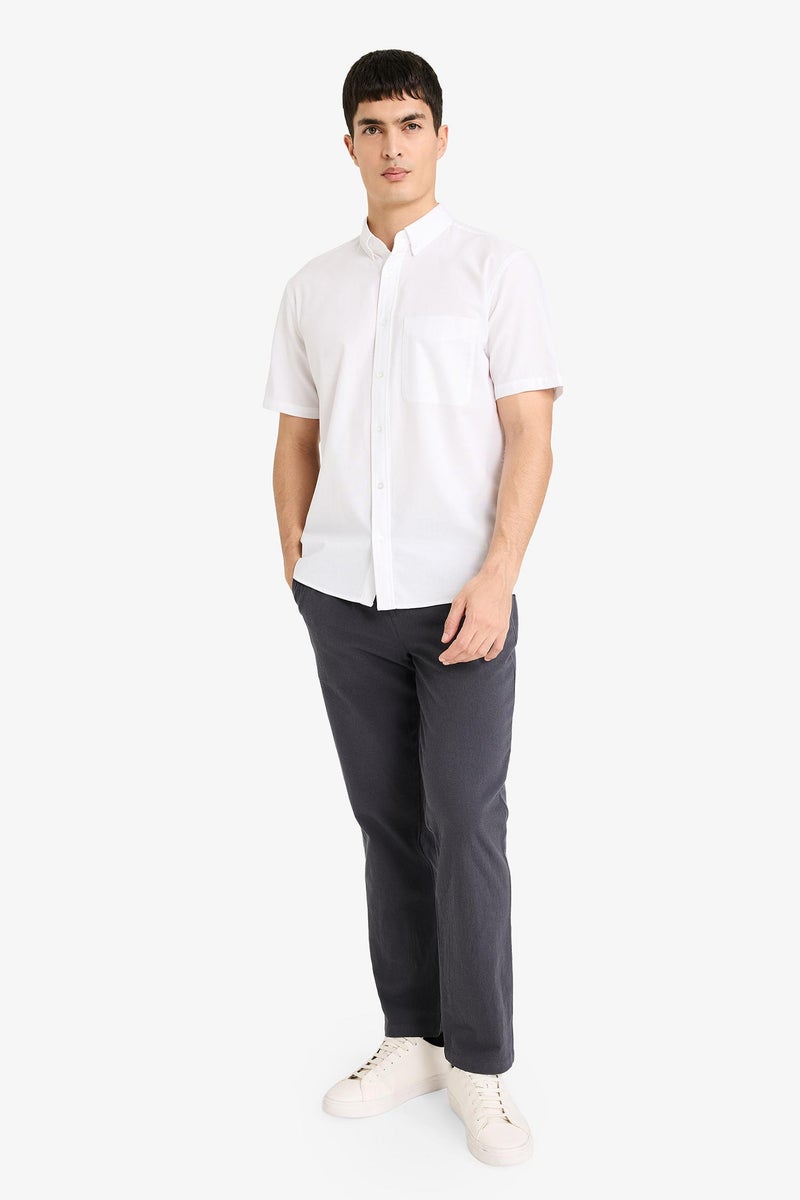 DeFacto White Man Basic Long Sleeves Cotton Shirt Casual - Image 2