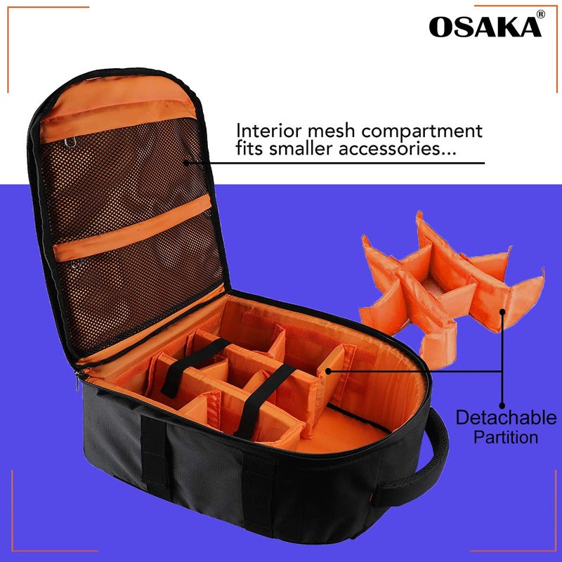 OSAKA Pro Series-11 Waterproof DSLR Backpack Camera Bag, Lens Accessories Carry Case for Nikon, Canon, Olympus, Pentax & Others-Made in India - Image 2