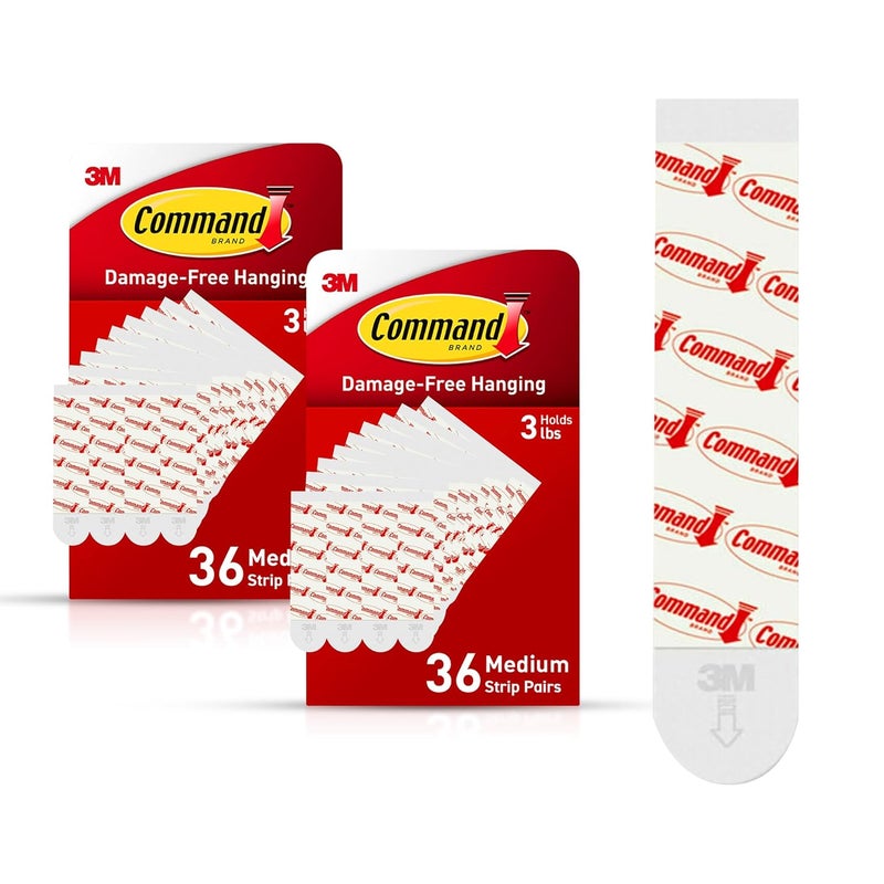 Command Medium Refill Adhesive Tape Strips (72 Strips) - Image 1