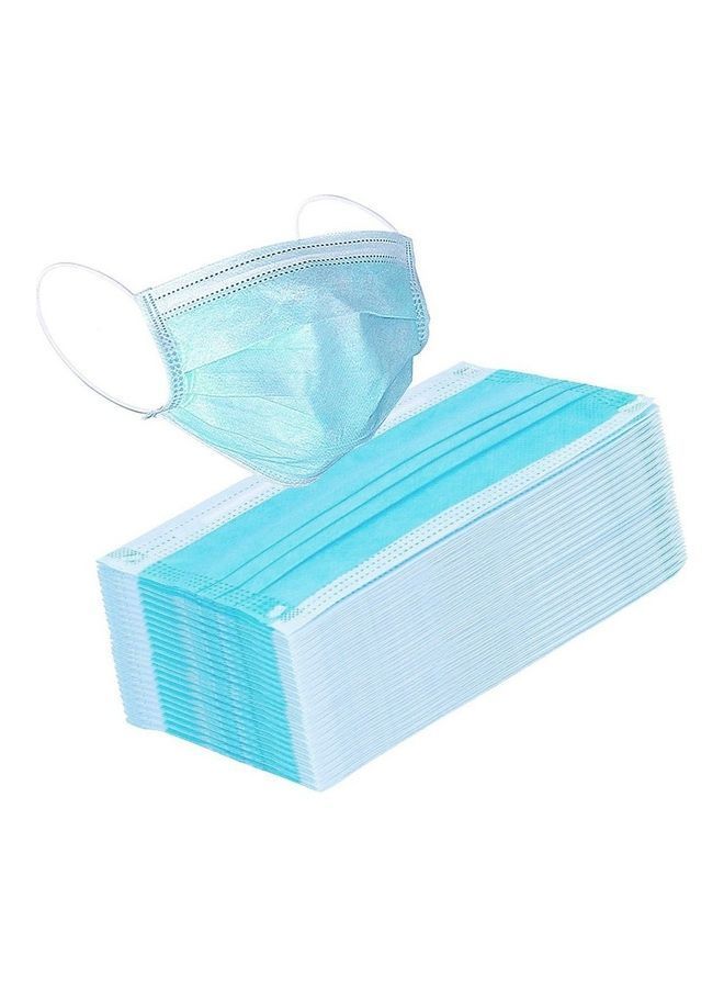 NIBEMINENT 50 Packs Of Surgical Disposable Face Masks With Elastic Ear Loop 3 Ply Breathable And Comfortable For Blocking Dust Air Pollution Flu Protection - Image 1